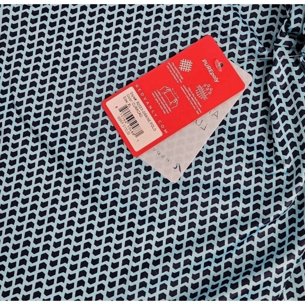 Redvanly Graine Polo Mens Size XLarge Curacao Golf Shirt Performance - Picture 9 of 9